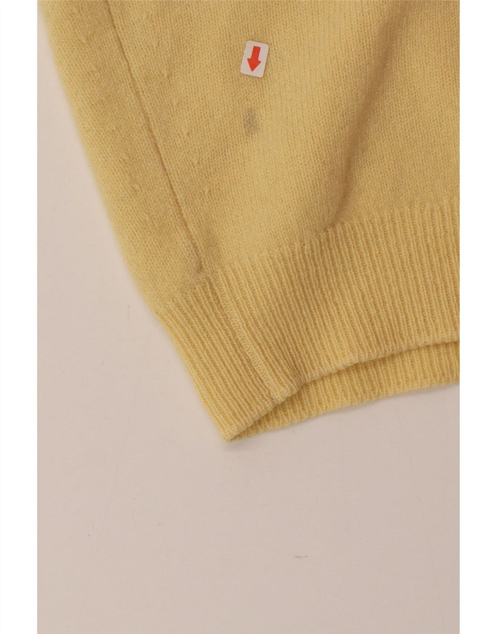 Peter Scott Mens Vest Tank Top UK 42 Large Yellow Wool
