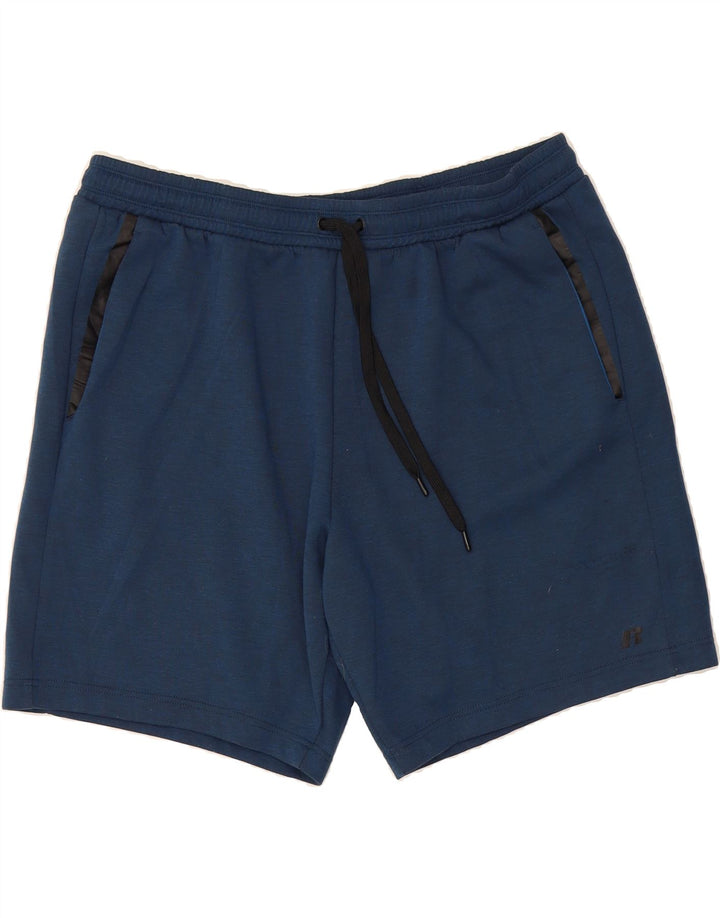 RUSSELL ATHLETIC Mens Sport Shorts 2XL  Navy Blue Polyester Vintage Russell Athletic and Second-Hand Russell Athletic from Messina Hembry 