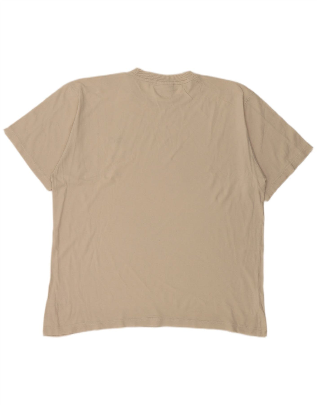 REEBOK Mens T-Shirt Top Large Off White Cotton