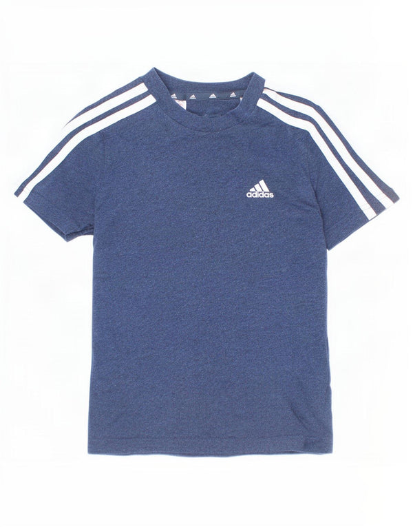 T-shirt Adidas da ragazzo Top 7-8 anni in cotone blu navy