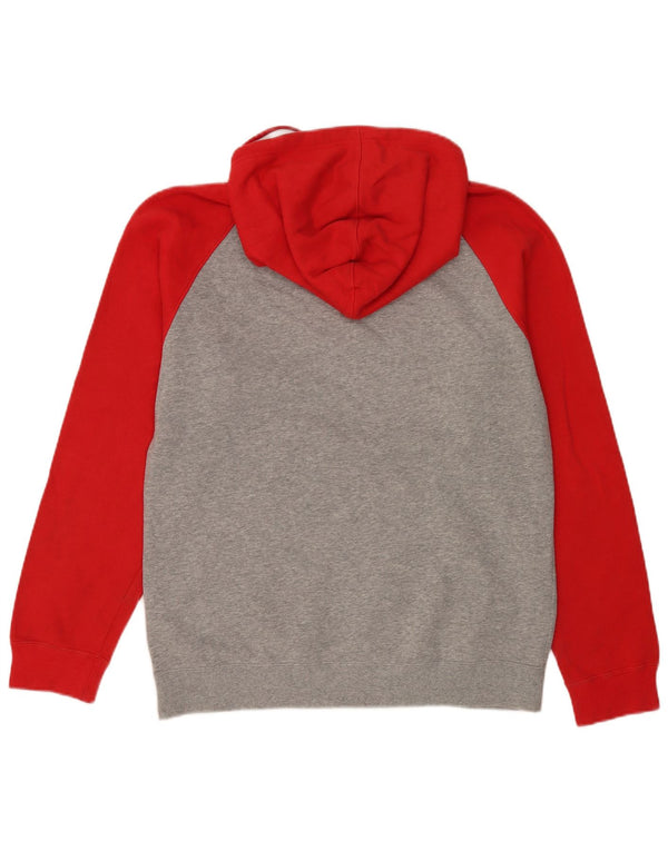 Under Armour Mens Graphic Hoodie Jumper Small Grey Colourblock Cotton