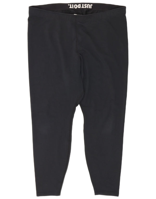 Leggings corti con grafica Nike da donna 2XL W40 L26 cotone nero