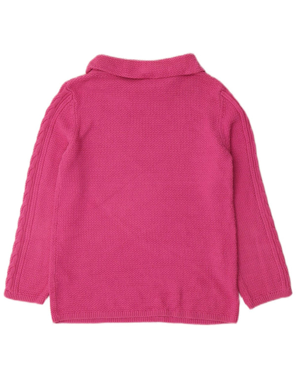 Hobbs Womens Roll Neck Jumper Sweater UK 10 Small Pink Cotton