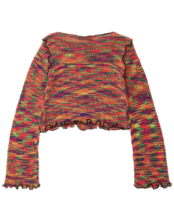Urban Outfitters Suéter feminino com gola canoa 11-12 anos XL multicolorido