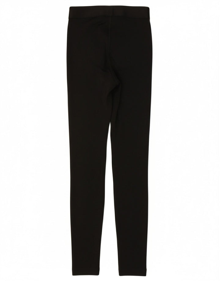 REEBOK Womens Leggings UK 0/2 2XS  Black Polyester