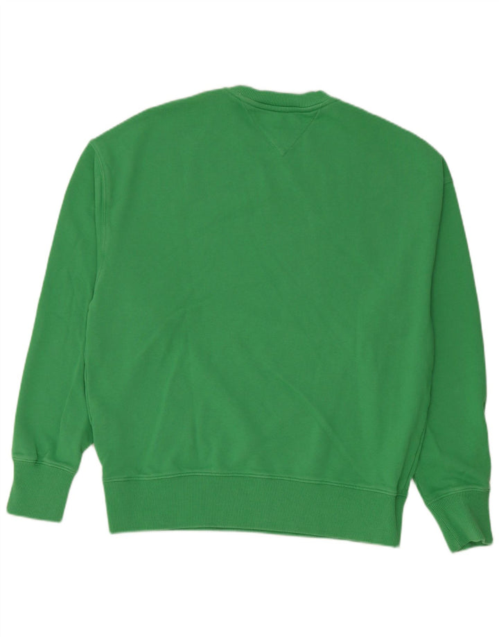 Tommy Hilfiger Uomo Felpa Maglione Piccolo Cotone Verde
