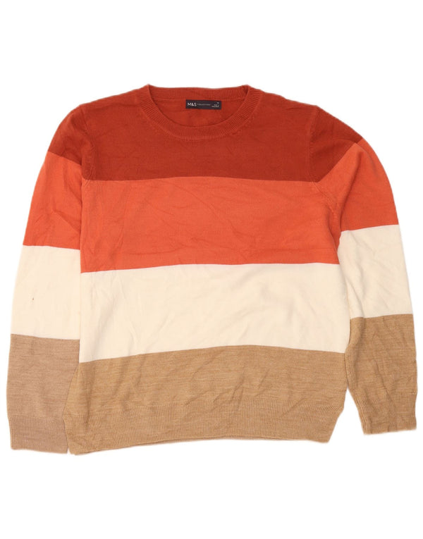 Marks & Spencer Pull ras du cou pour femme UK 14 Large Multicolore