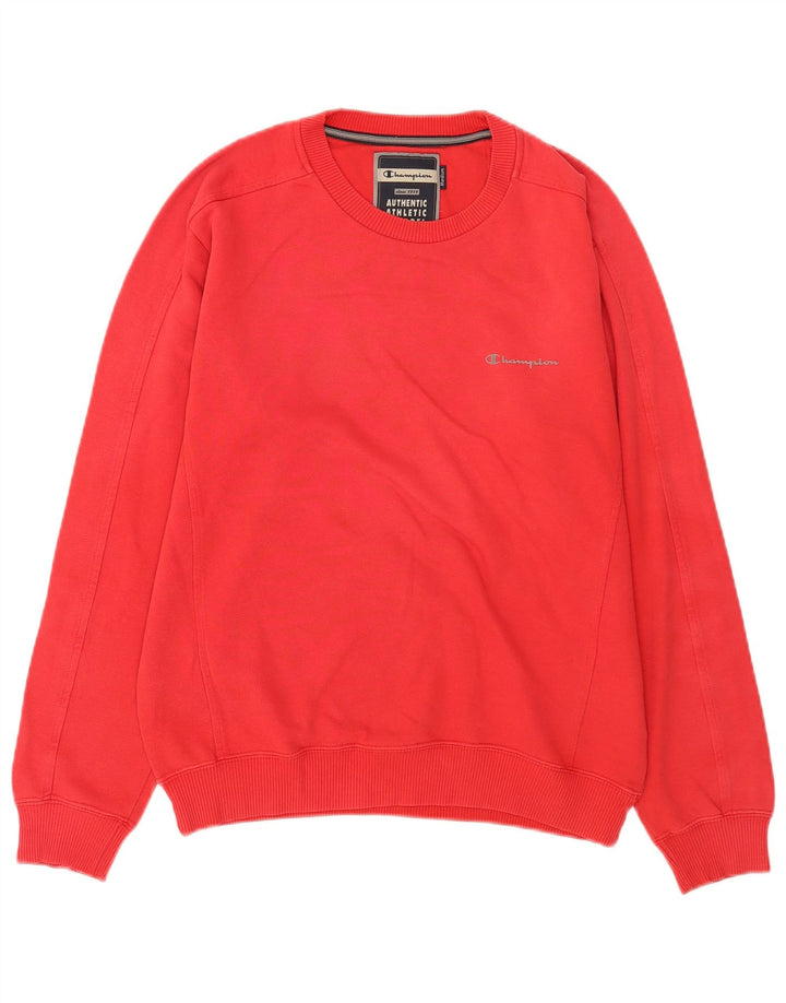 Felpa da uomo Champion Maglione rosso medio in cotone