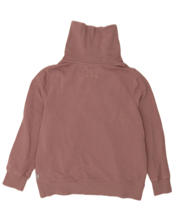 Fat Face Sweat-shirt surdimensionné à col zippé pour femme UK 16 Large Rose