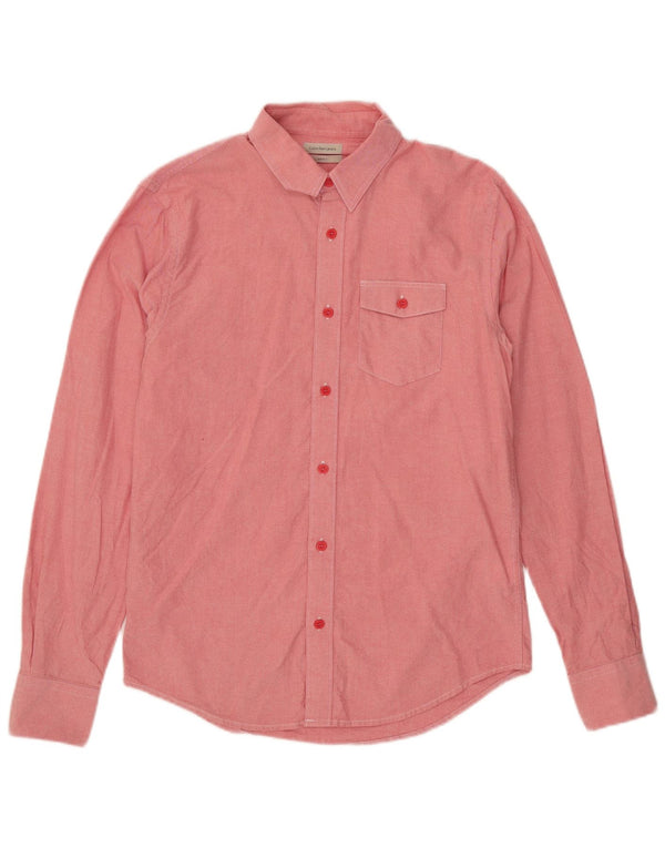 Camisa Calvin Klein Jeans Hombre Small Algodón Rosa