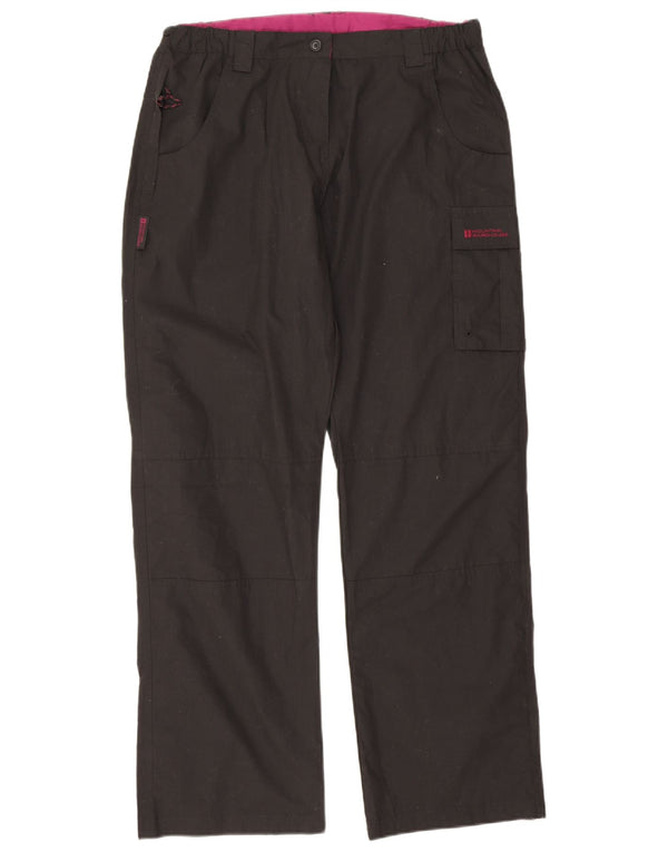 Mountain Warehouse Womens Straight Cargo Trousers UK 14 Large W32 L30 Black