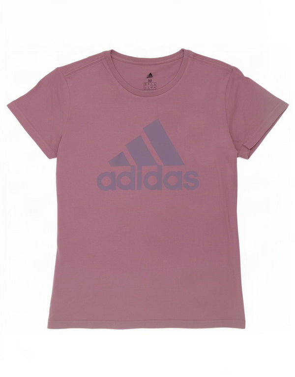 Adidas Damen Graphic T-Shirt Top UK 12/14 Medium Lila Baumwolle