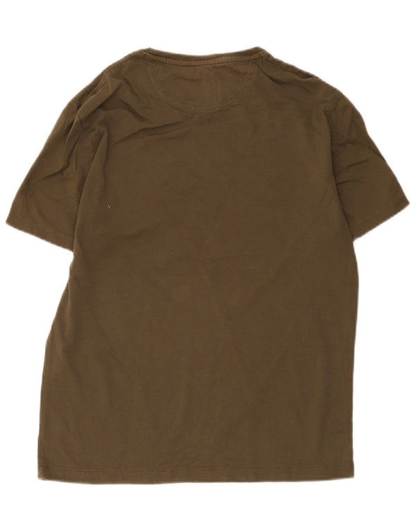 Timberland Mens Slim Fit T-Shirt Top Small Khaki Cotton