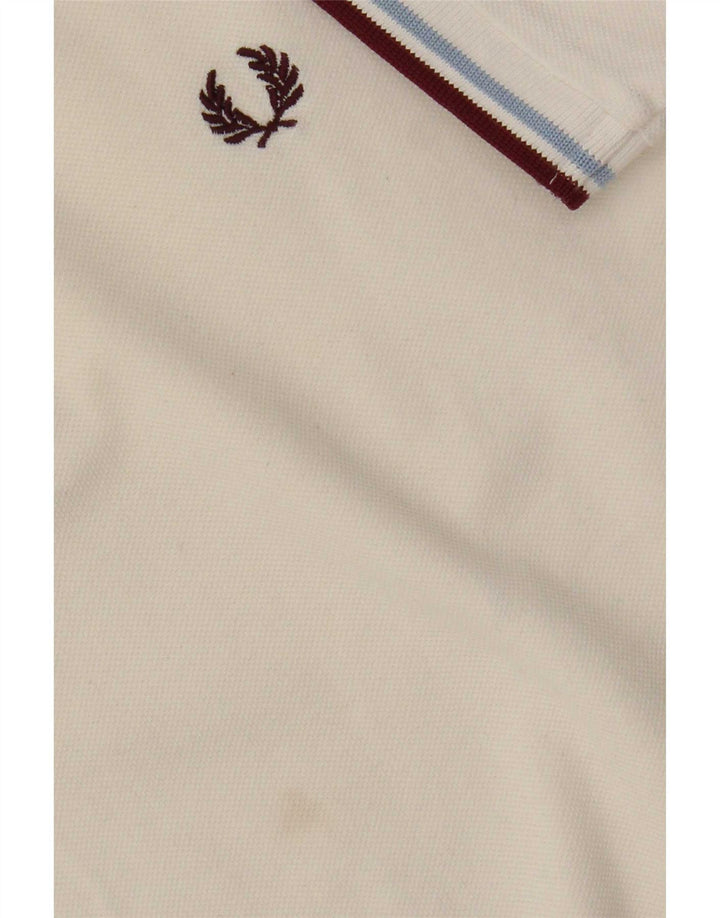 Fred Perry Mens Polo Shirt Large White Cotton