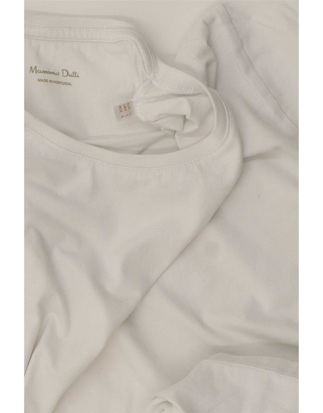 Massimo Dutti Womens T-Shirt Top Large White
