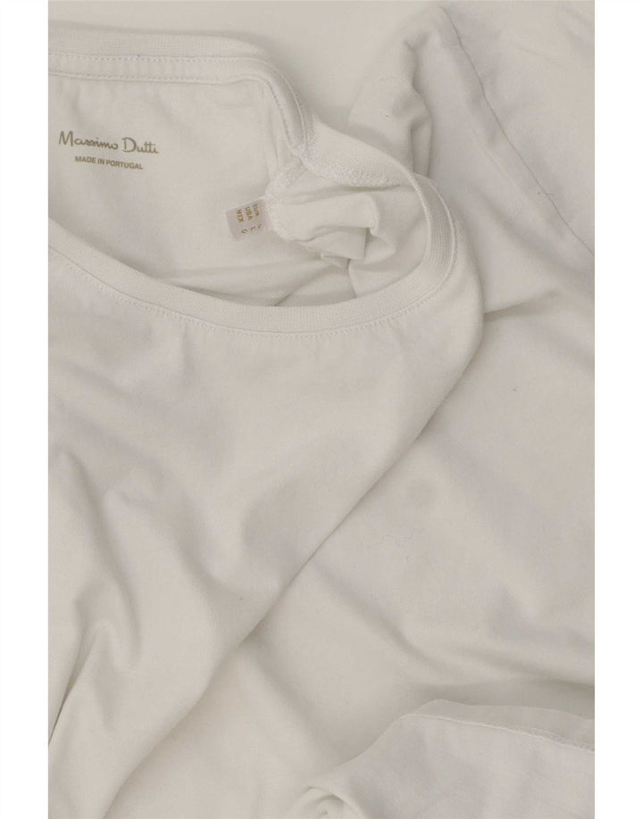 Massimo Dutti Womens T-Shirt Top Large White