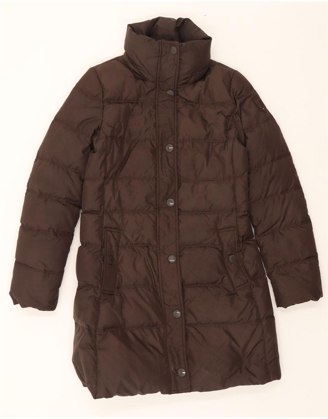TOMMY HILFIGER Womens Padded Coat UK 10 Small Brown Polyester Vintage Tommy Hilfiger and Second-Hand Tommy Hilfiger from Messina Hembry 