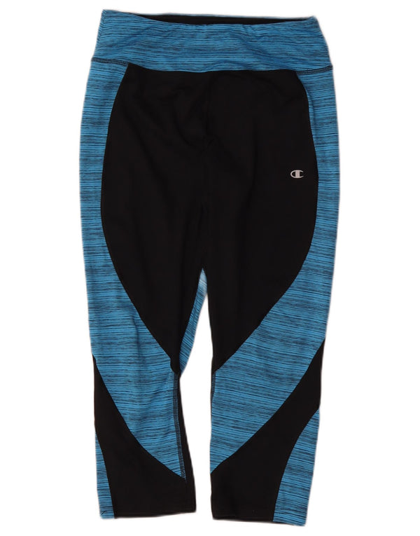 Champion Damen Capri-Leggings UK 14 Mittelschwarzes Colourblock-Polyester