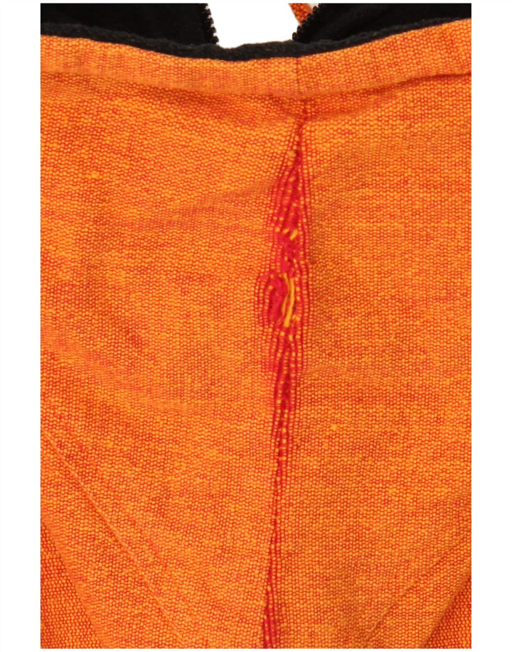 Coline Womens Hooded Bomber Jacket UK 12 Medium Orange Cotton