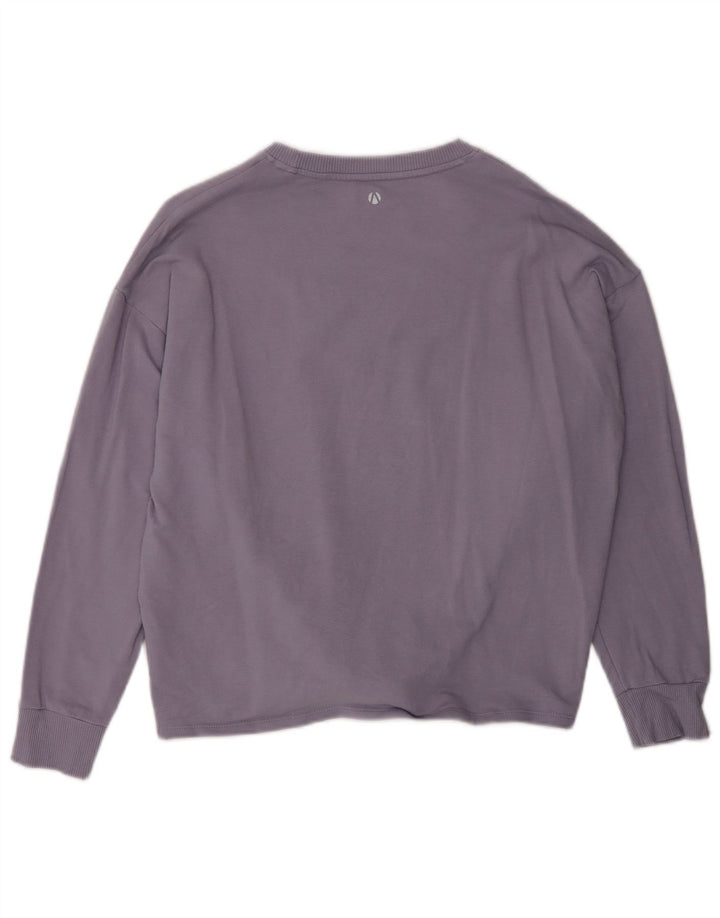 Marks & Spencer Womens Sweatshirt Jumper UK 12 Medium Purple Cotton