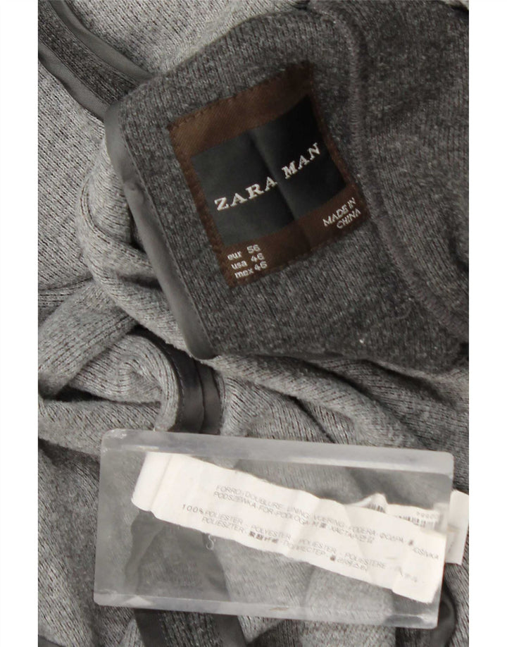 Jaqueta blazer masculina Zara com 2 botões EU 56 XL cinza poliéster