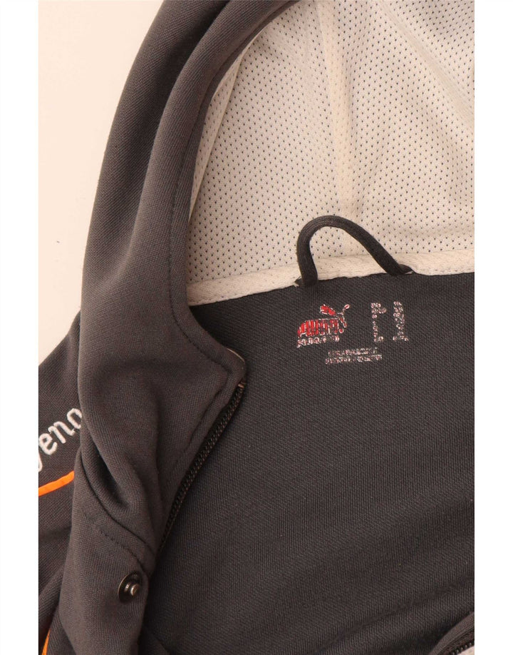 Puma Boys Zip Hoodie Sweater 12-13 Years Grey Polyester