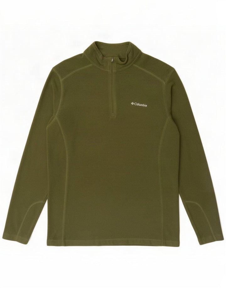 Columbia Herren Fleecepullover mit Reißverschluss, mittelgrün, Polyester