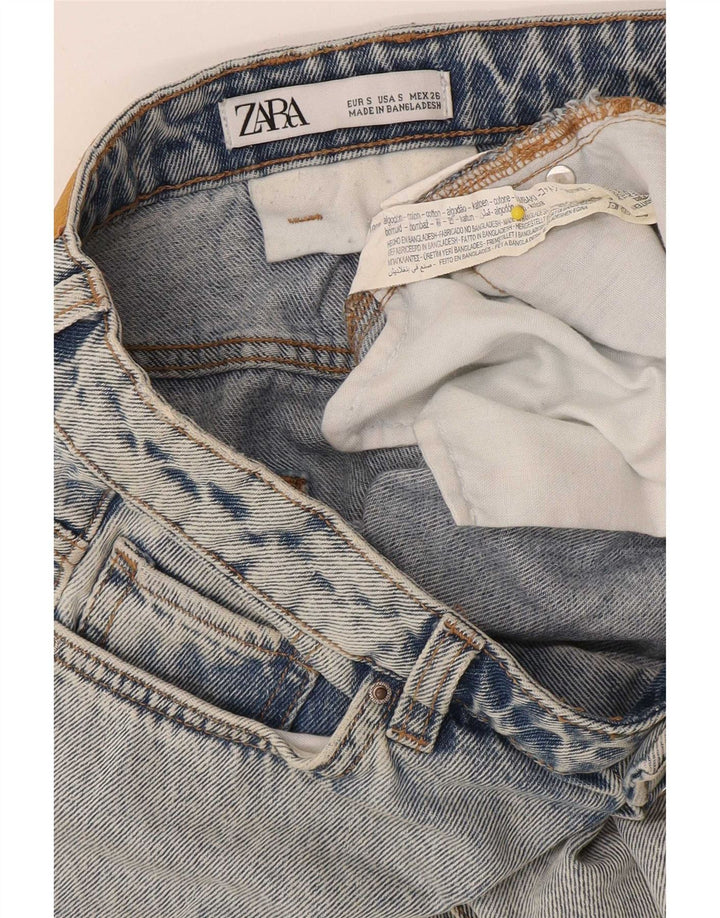 Zara Womens Denim Skirt Small W26 Blue Cotton
