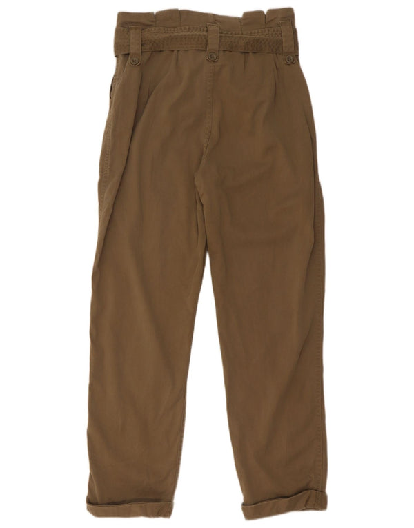 Topshop Damen-Freizeithose mit hoher Taille, schmal zulaufend, UK 10, Größe S, W28, L26, Khaki