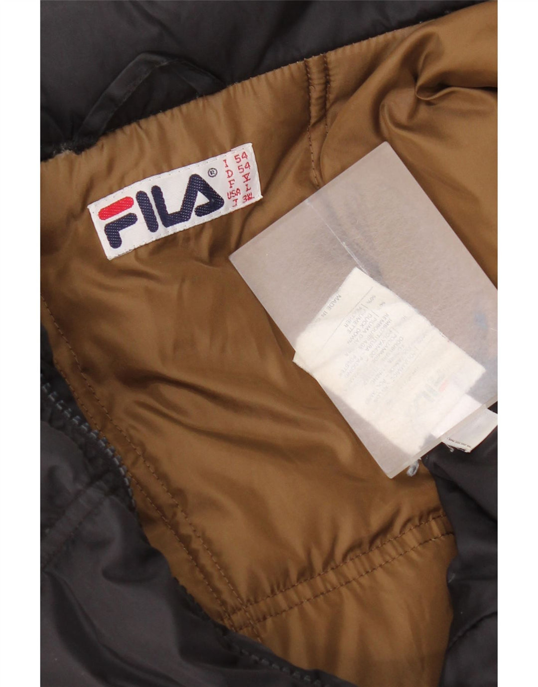 Fila Herre hættepolstret jakke IT 54 2XL Sort Polyamid
