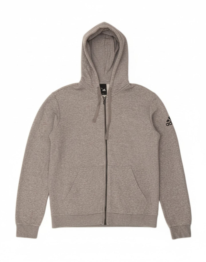 ADIDAS Mens Zip Hoodie Sweater Medium Grey Vintage Adidas and Second-Hand Adidas from Messina Hembry 