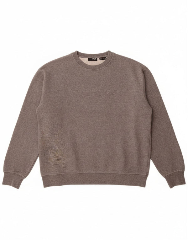 Fila Mens Sweatshirt Jumper Medium Grey Cotton