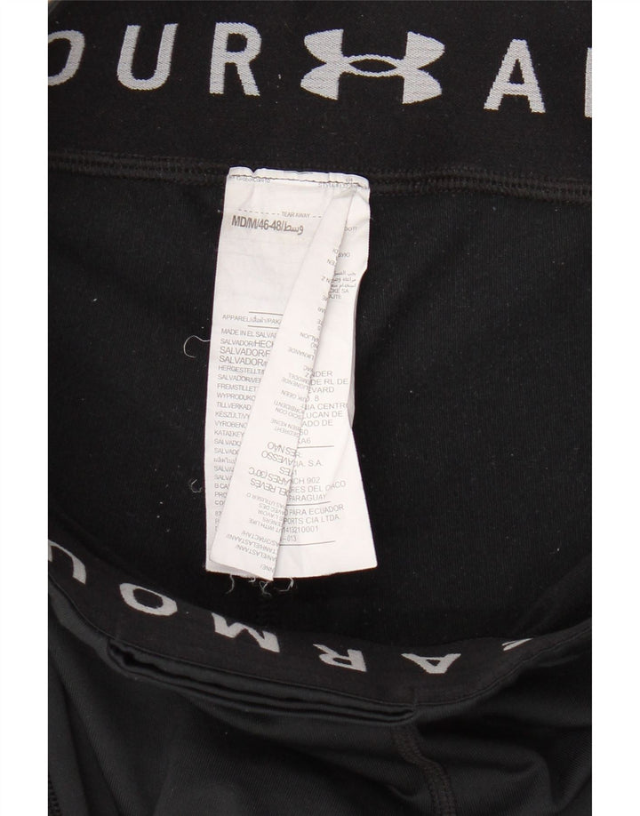 UNDER ARMOUR Womens Graphic Leggings UK 14 Medium Black Colourblock Vintage Under Armour and Second-Hand Under Armour from Messina Hembry 
