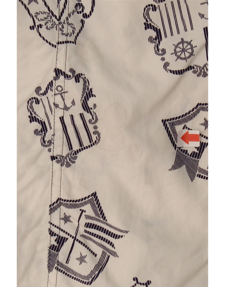 VINTAGE Womens Abstract Pattern Pencil Skirt IT 44 Medium W26 White Vintage Vintage and Second-Hand Vintage from Messina Hembry 