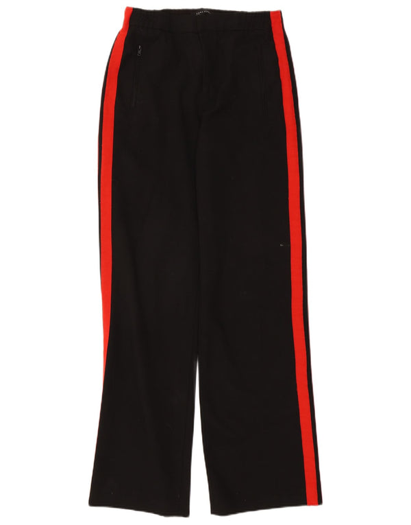 Zara Damen-Hose mit hoher Taille, lockere Passform, Freizeithose, Größe M, W28, L33, Schwarz
