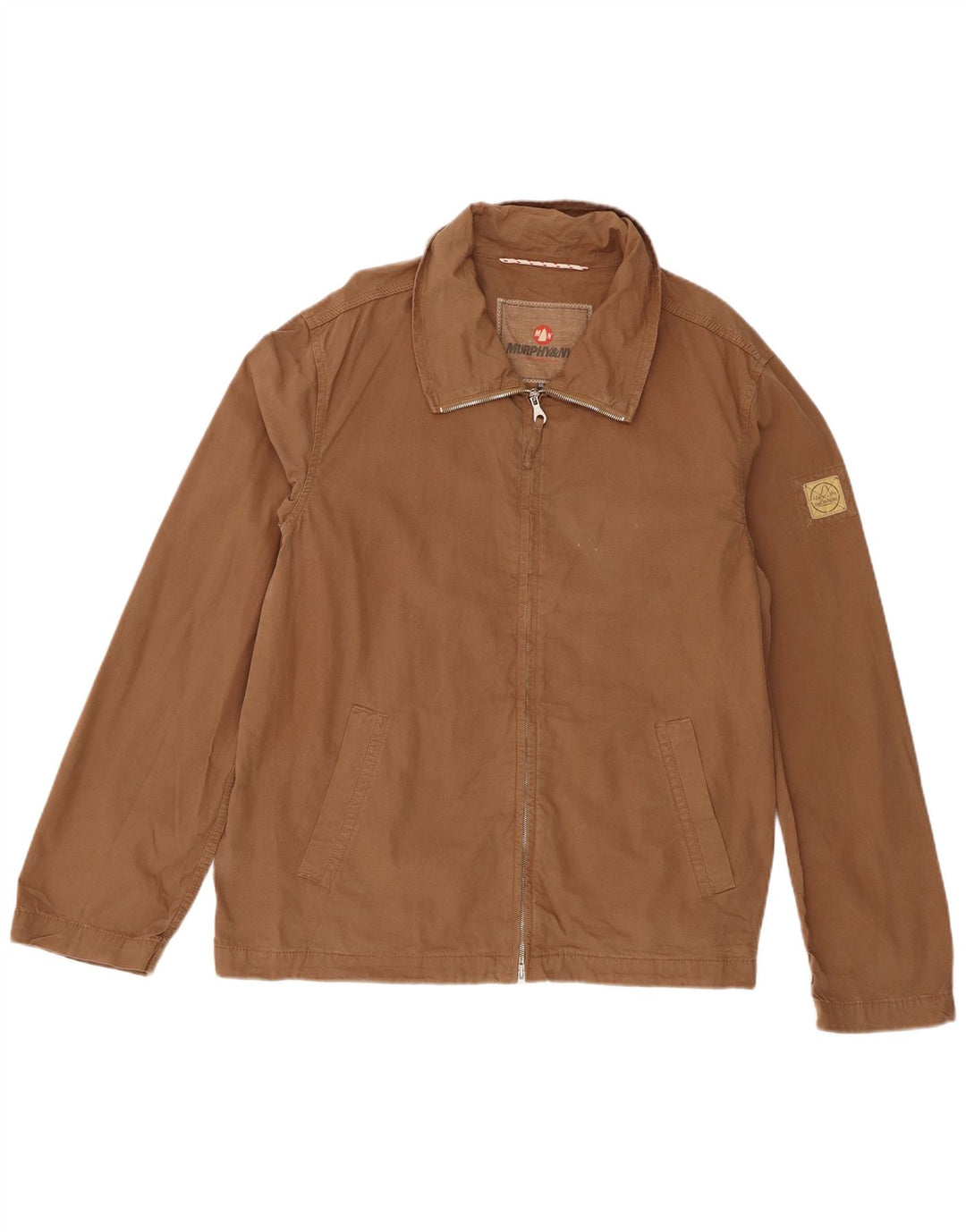 Murphy & Nye Mens Bomber Jacket UK 44 2XL Beige Cotton