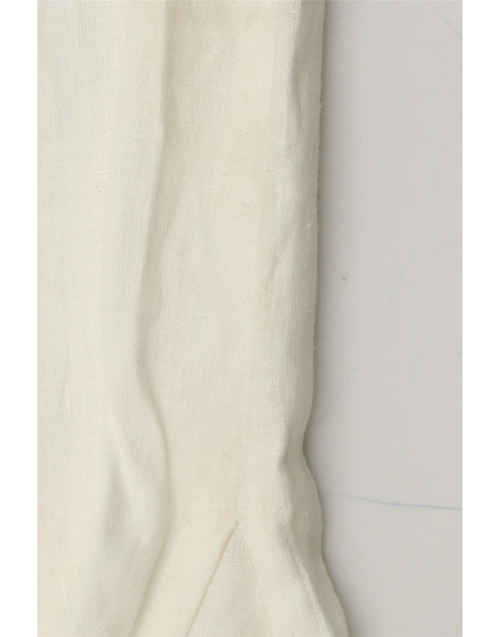 VINTAGE Womens Sleeveless Maxi Dress UK 14 Medium White
