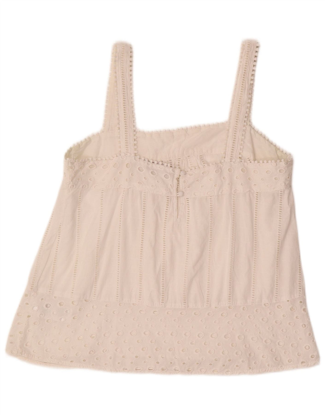 MINT VELVET Womens Cami Top UK 12 Medium  White Cotton