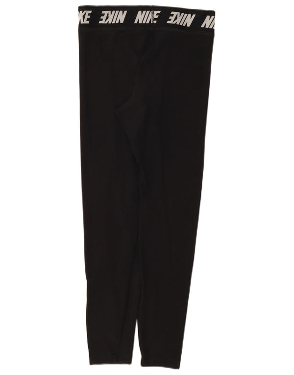Nike Womens Graphic Leggings UK 12 Mittelschwarze Baumwolle
