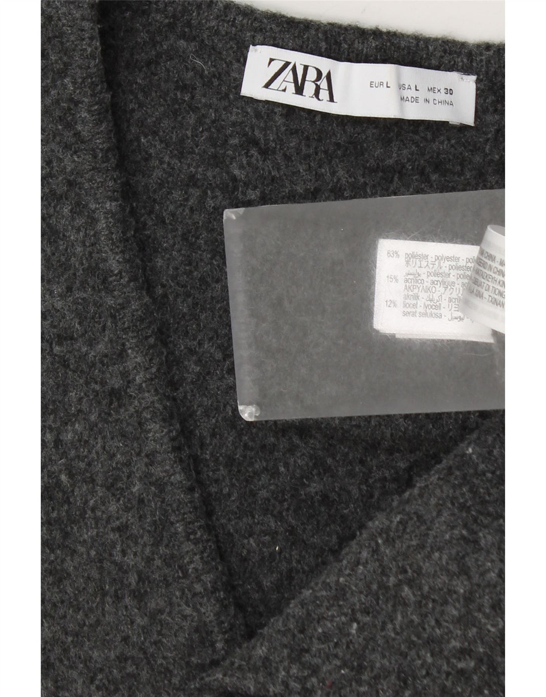 Zara Womens Waistcoat UK 14 Large Grey Polyester