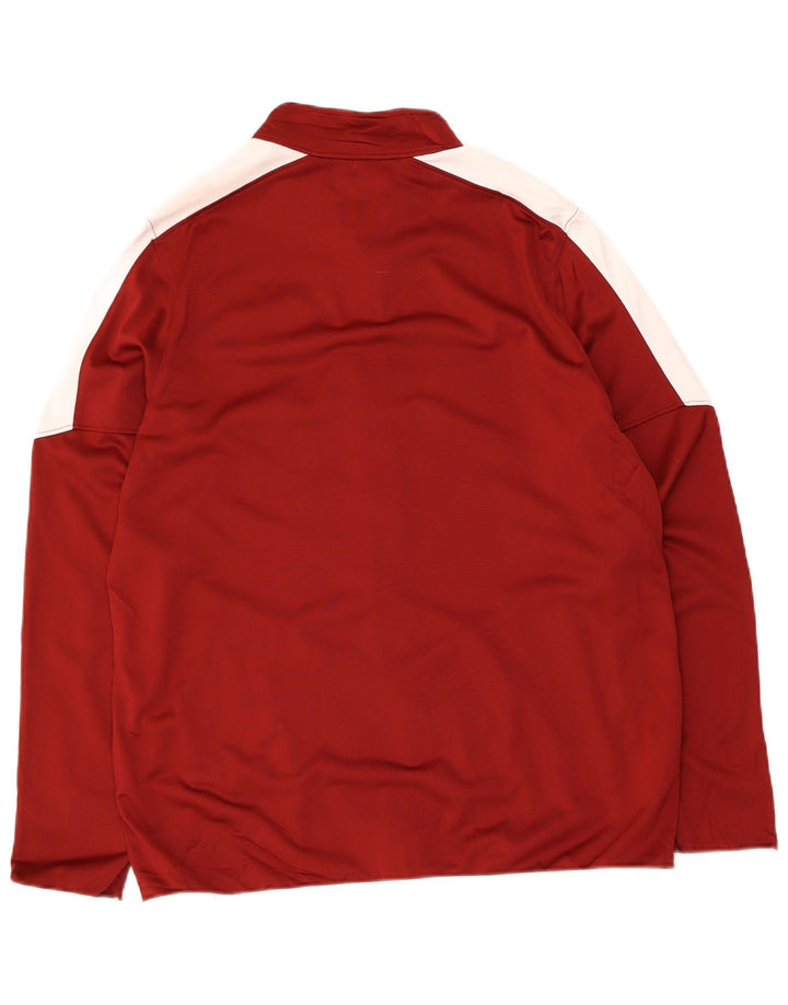 Under Armour Mens Tracksuit Top Jacket Large Burgundy Colourblock Polyester