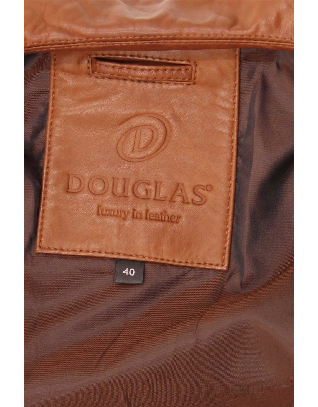 Douglas Mens Leather Jacket UK 40 Large Brown