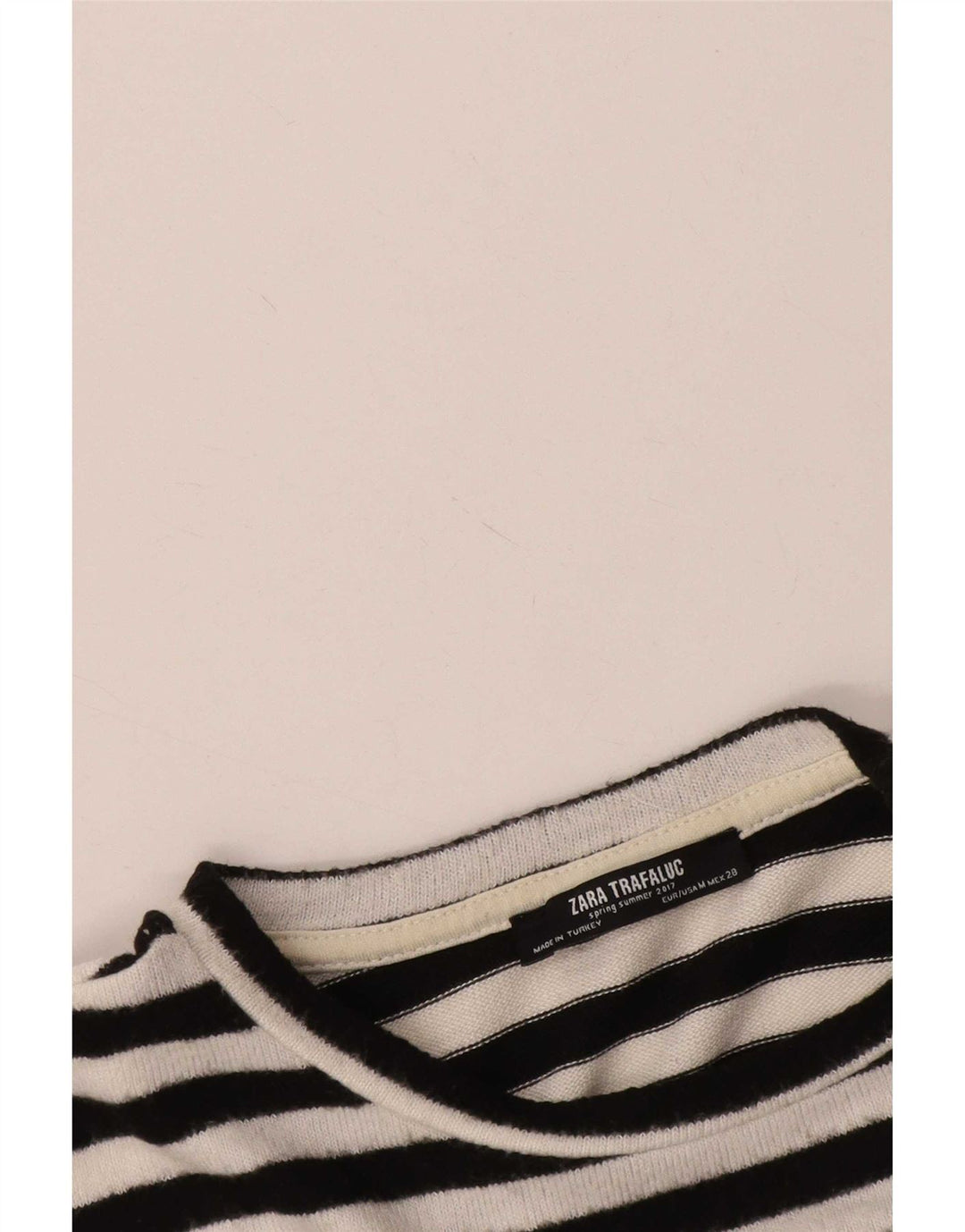 Zara Womens Oversized T-Shirt Top UK 14 Medium Black Striped