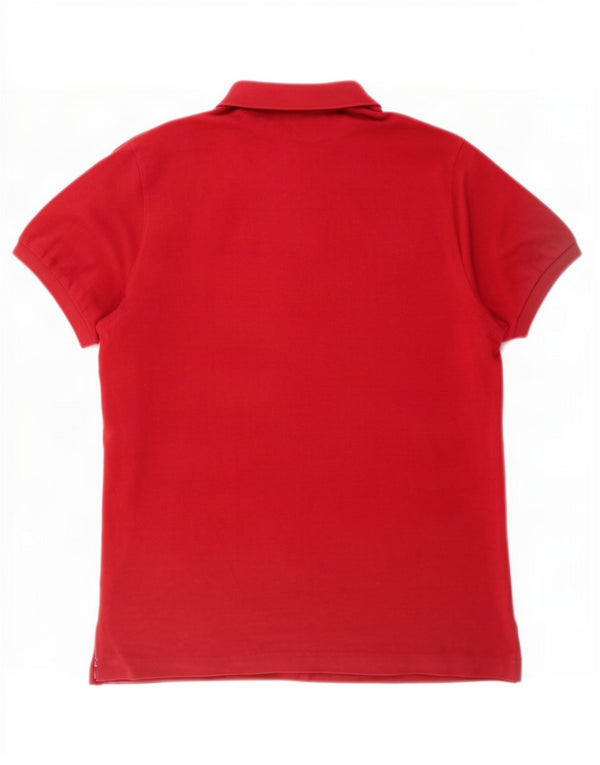 Camisa polo masculina Lacoste tamanho 5 grande algodão vermelho