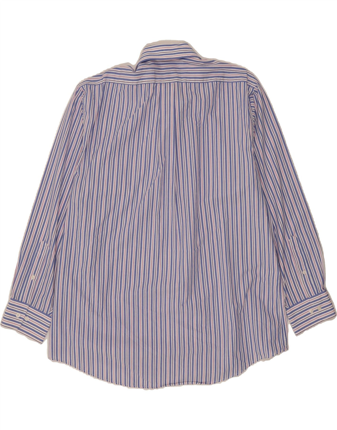 CHAPS Mens Shirt Size 17 1/2 XL Blue Striped Cotton Vintage Chaps and Second-Hand Chaps from Messina Hembry 
