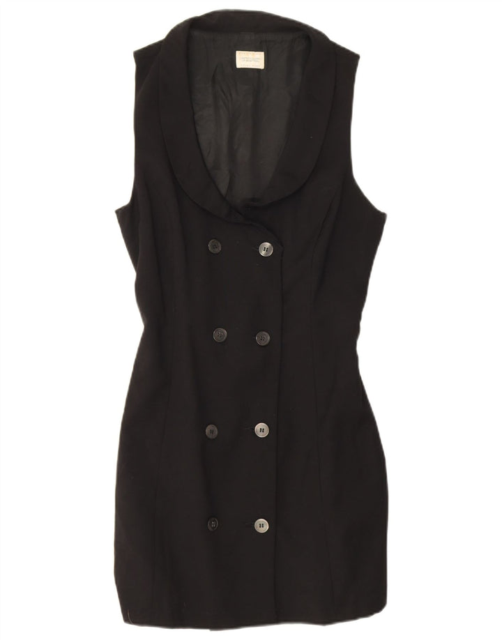 Jaqueta blazer feminina Longline sem mangas Benetton IT 44 médio preto
