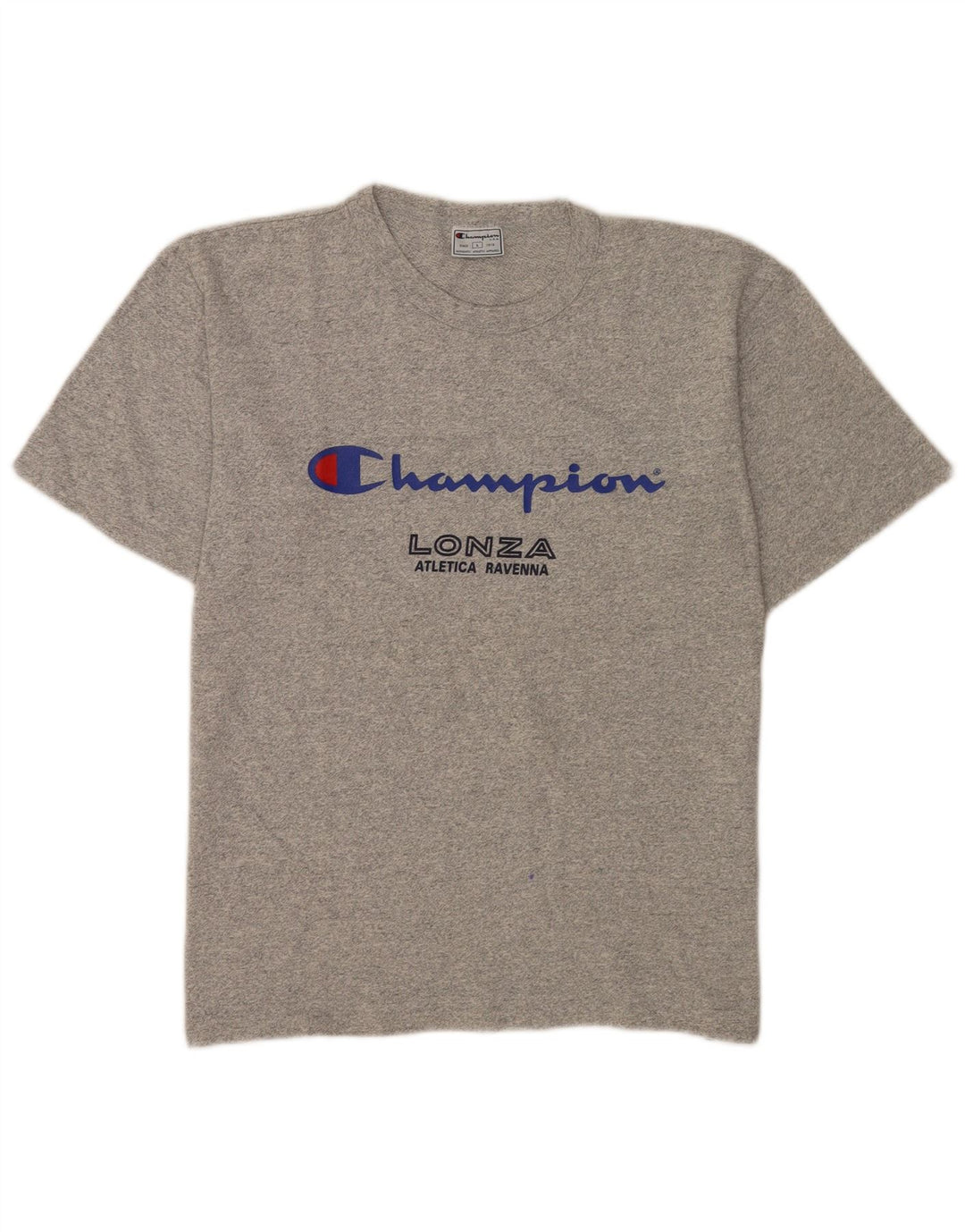 Champion Mens Graphic T-Shirt Top Large Grey Flecked