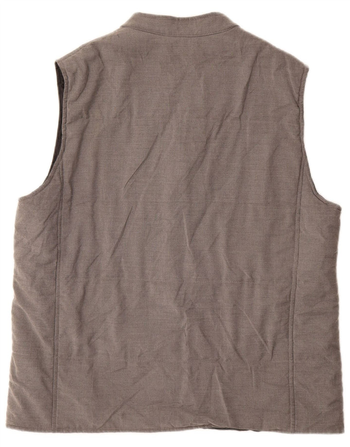 Zara Mens Padded Gilet UK 42 XL Grey Polyester