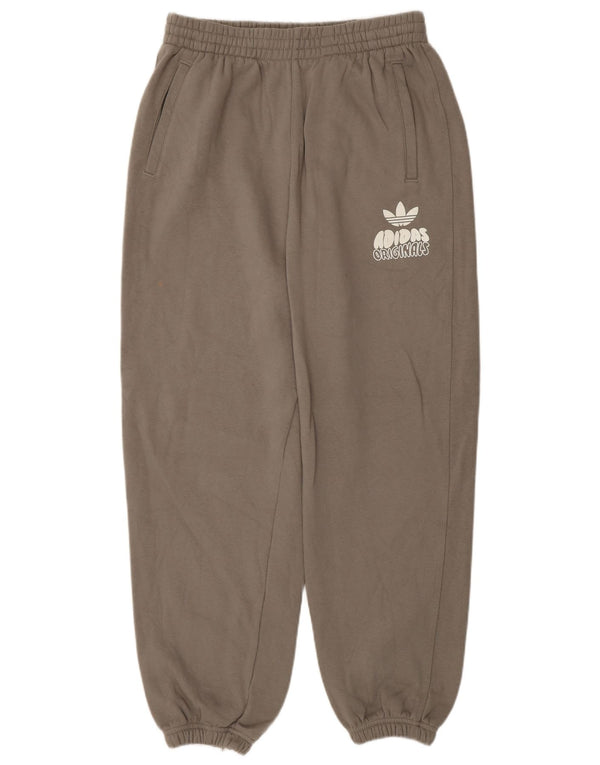 Pantaloni da tuta con grafica Adidas da donna Pantaloni da jogging UK 12/14 Grigio medio