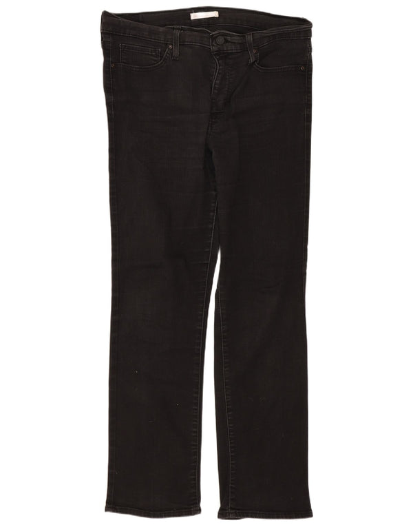 Levi's Womens 314 Shaping Straight Jeans W32 L30 Μαύρο βαμβακερό